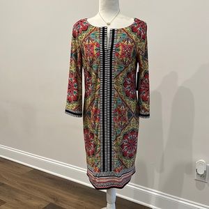 Laundry by Shelli Segal Mid-Length Shift Dress 3/4 Sleeve size-8. Brand New.